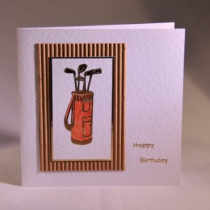 Golf Clubs Birthday Card