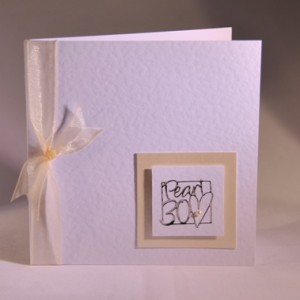 Contemporary Pearl 30th Anniversary Card