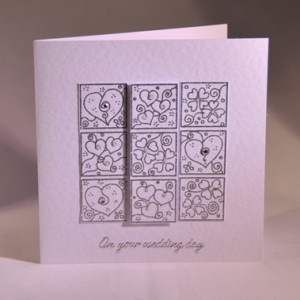 Hearts and Diamonds Wedding Card