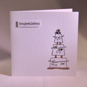 Wedding Cake Congratulations Card