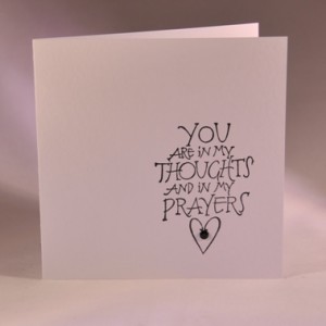 Thoughts and Prayers Sympathy Card