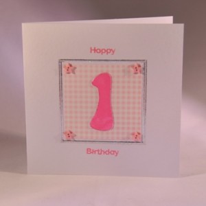First Happy Birthday Card - Girl
