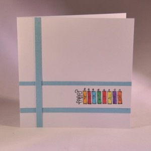 Coloured Candles Birthday Card