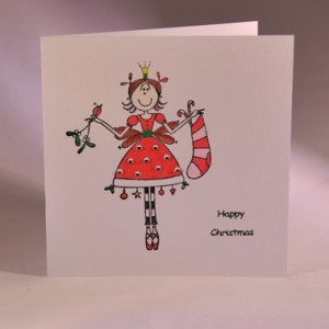 Mistletoe Fairy Merry Christmas Card