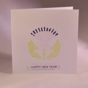 Happy New Year Thistle Card