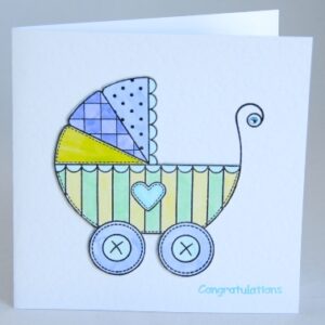 Patchwork Pram Card