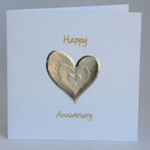 Silver Hearts Card