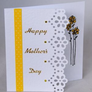 Lace And Flowers Card