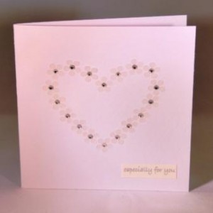 Daisy Loveheart Wedding Card