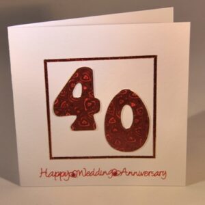 Ruby Anniversary Card