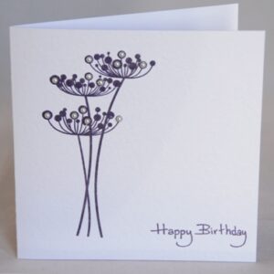 Pearl Seedhead Flower Birthday Card