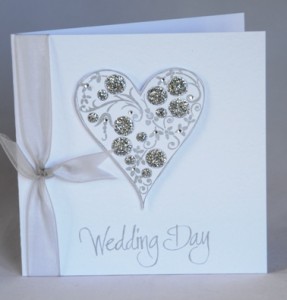 A gorgeous handmade wedding day card | Handmade by Helen