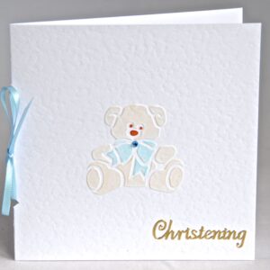 Teddy Christening Card