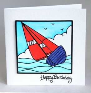 A hand crafted birthday card for a sailor. | Handmade by Helen