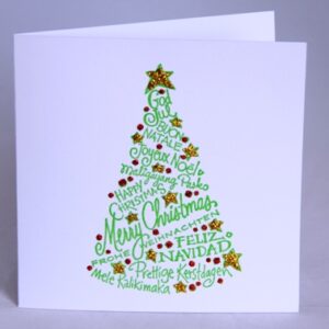 Christmas Words Tree Card