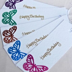 Butterfly Birthday Gift Tags