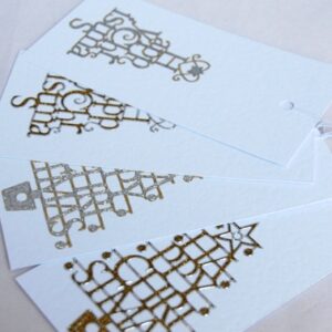 Sparkly Word Tree Gift Tags
