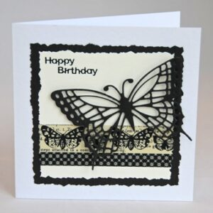 Monochrome Butterfly Card