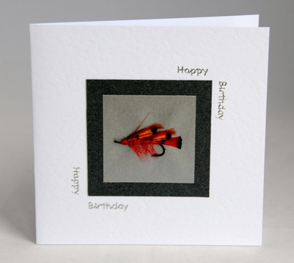 A stunning handmade birthday card for anglers