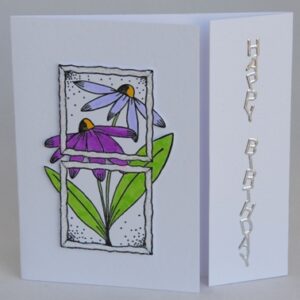 Framed Flowers Card