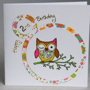 Second Birthday Owl Card