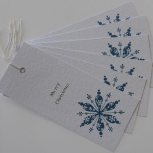 Blue Snowflake Christmas Gift Tags