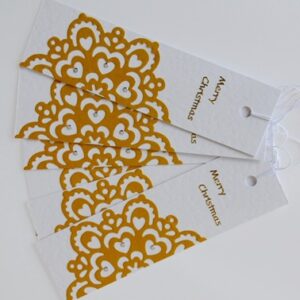 Gold Snowflake Christmas Gift Tags