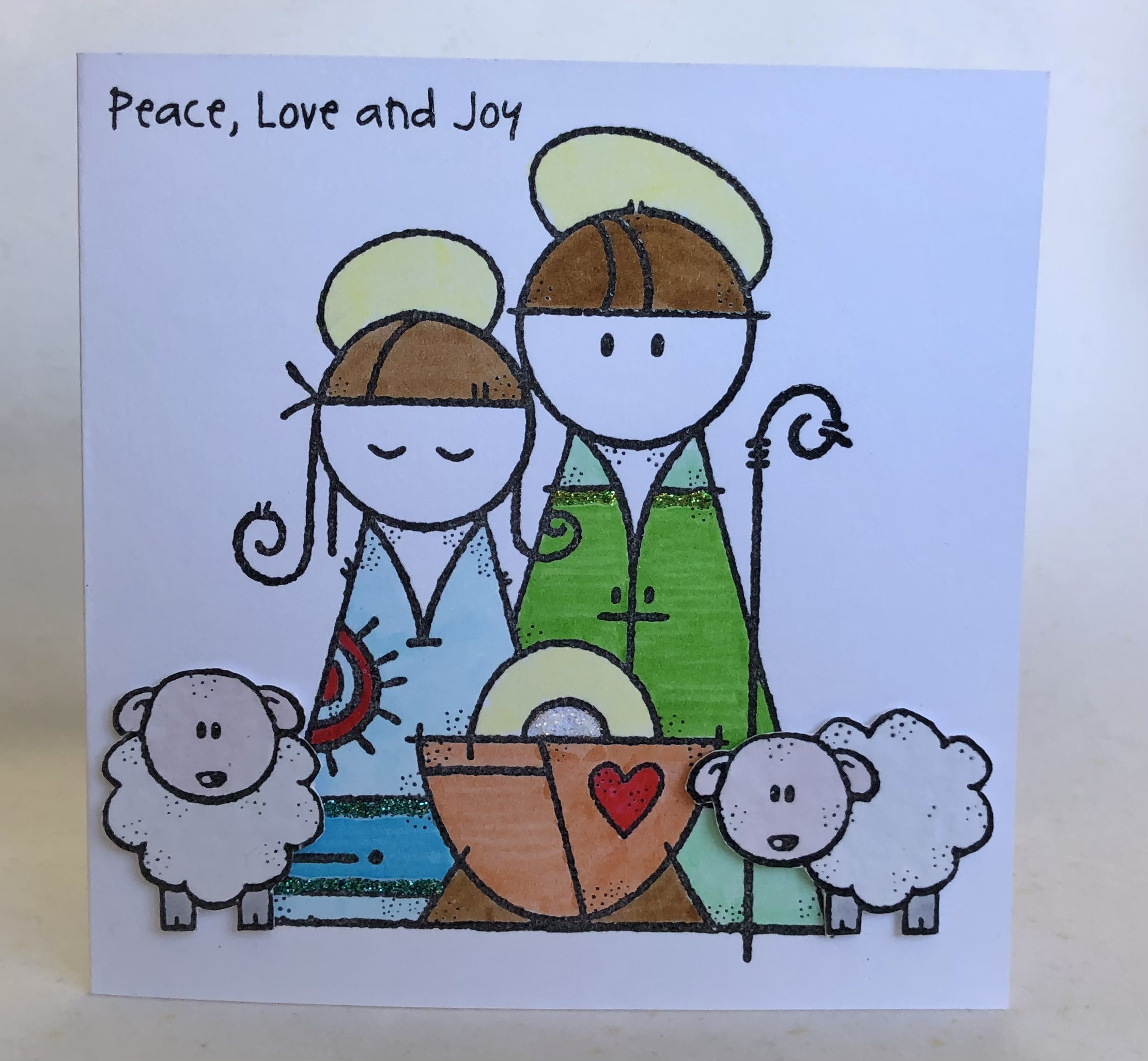Peace, Love And Joy Christmas Card - Image 1