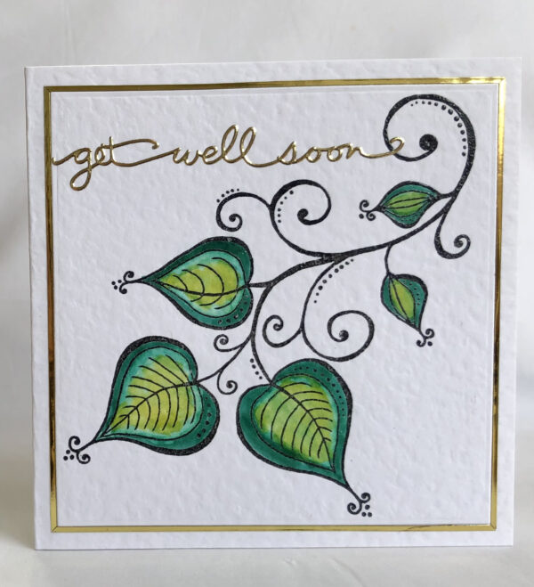 Leaves And Swirls Card