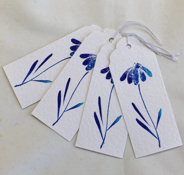 Blue Daisy Gift Tags
