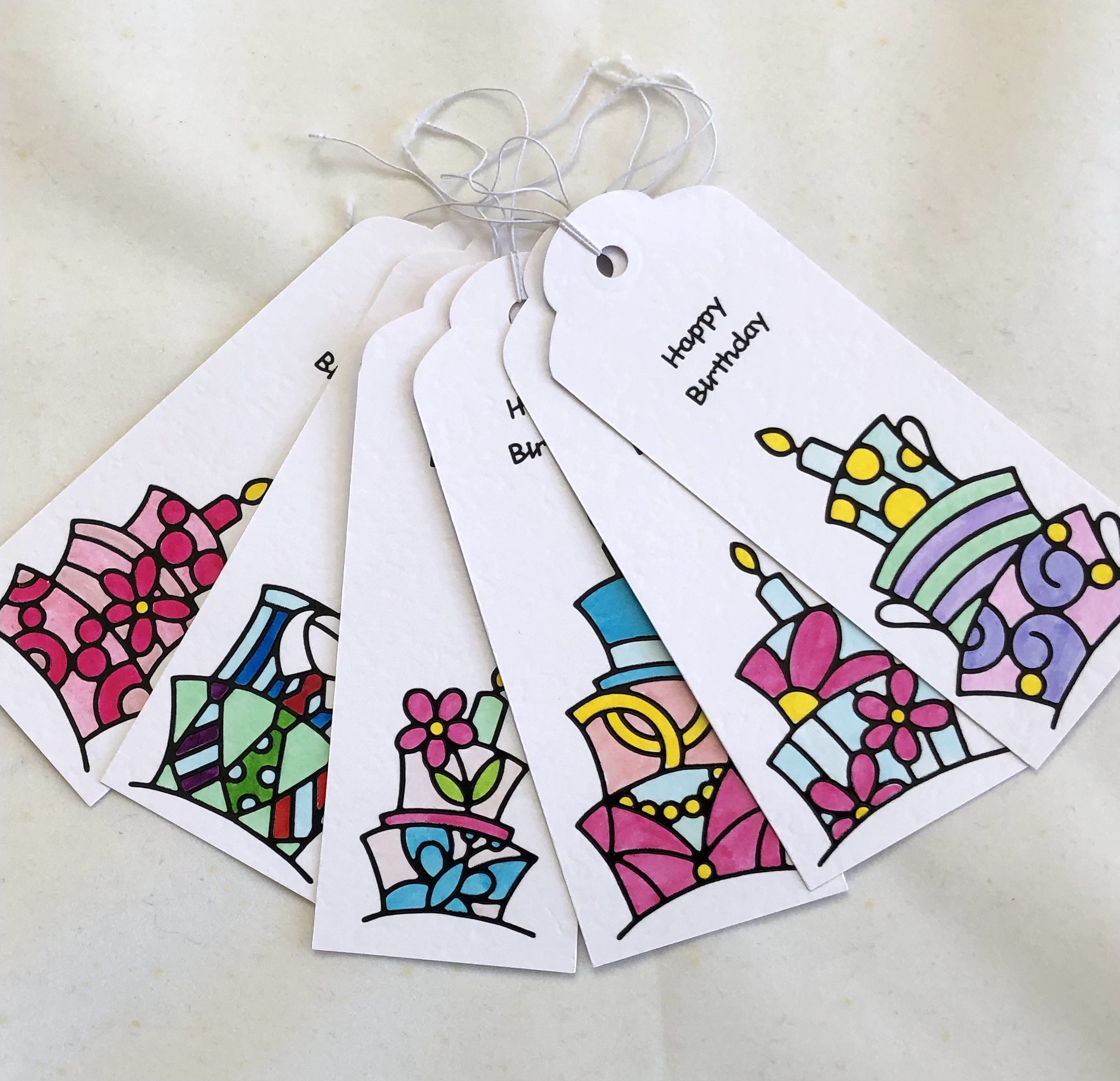 Birthday Cake Gift Tags - Image 1
