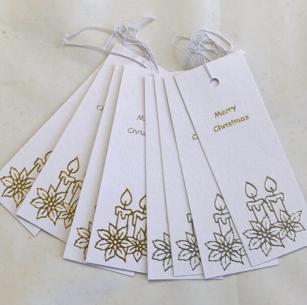 Two Candles Christmas Gift Tags