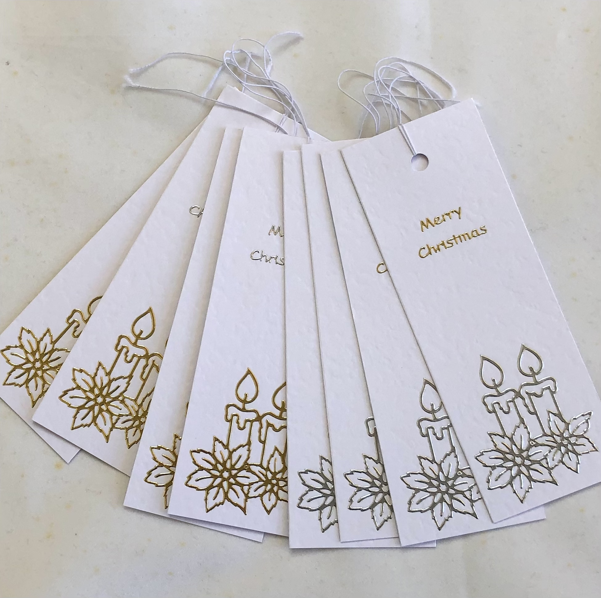 Two Candles Christmas Gift Tags - Image 1