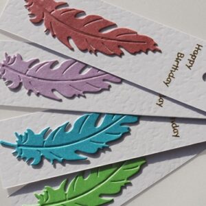 Feather Birthday Gift Tags