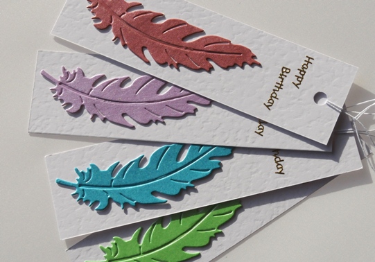 Feather Birthday Gift Tags