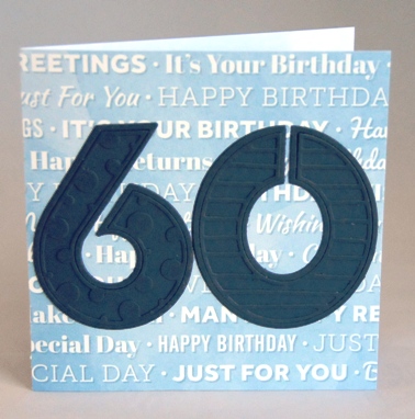 An attractive handmade sixtieth birthday card | Handmade by Helen