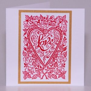 Red Loveheart Valentine Card