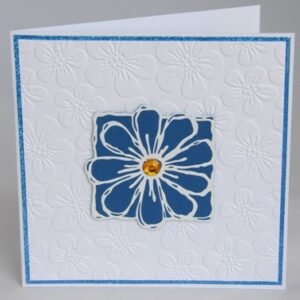 Big Blue Daisy Card