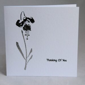 Thinking of You Silver Flower Card