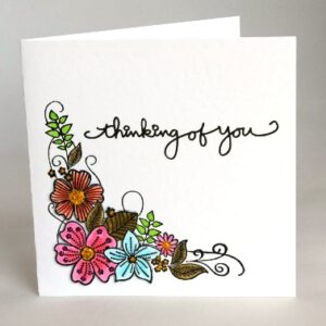  Floral Tribute Sympathy Card