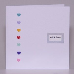 Heart Buttons Valentine Card