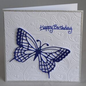 Blue Butterfly Birthday Card