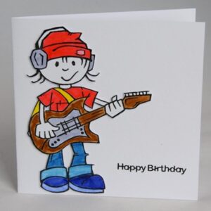 Guitar Player Birthday Card