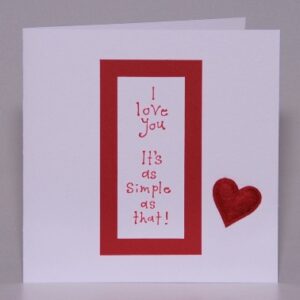 Loving Words Valentine Card