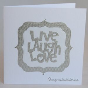 Live, Laugh, Love Wedding Card