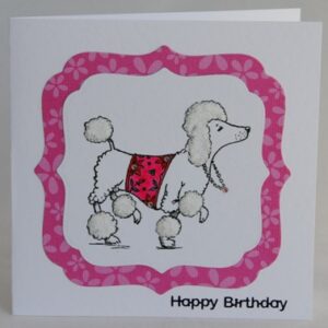 Poodle Birthday Card