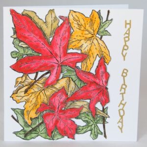 Autumn Leaves Birthday Card