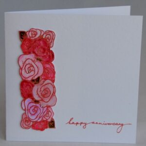 Bed Of Roses Anniversary Card