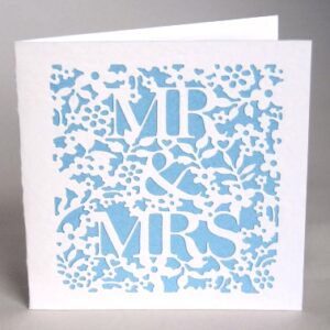 Mr and Mrs Floral Wedding Card