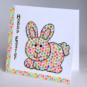 Floral Easter Bunny Card